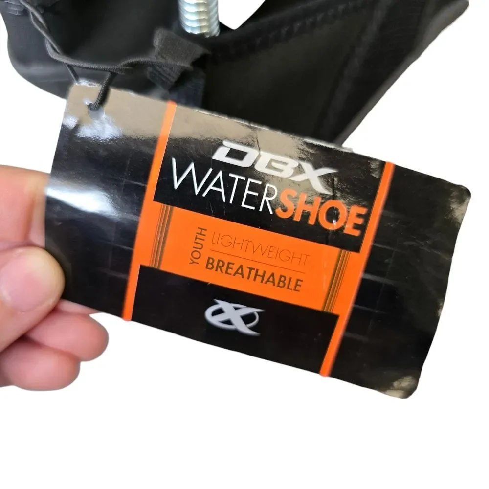 NWT DBX Youth 7 Black Breathable Lightweight Water Shoes
